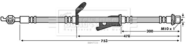 BORG & BECK stabdžių žarnelė BBH7721